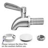 DOZYANT Updated More Durable Beverage Dispenser Replacement Spigot,Stainless Steel Polished Finished, Water Dispenser Replacement Faucet, fits Berkey and Other Gravity Filter Systems as Well view 4