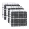 DII Basic Terry Collection Windowpane Dishcloth Set, 12x12, Gray, 6 Piece view 1