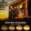 Outdoor String Lights 25 Feet G40 LED Patio Lights, Plug-in, 13 Plastic Edison Bulbs(1 Spare), Waterproof Connectable Hanging Light for Backyard Porch Balcony Party Decor, E12 Base, Black view 3