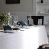 Huddleson Natural Oval Linen Tablecloth 68x98 Oval Table Cloth Luxury Italian Linen Sewn in US view 1