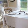 Huddleson Natural Oval Linen Tablecloth 68x98 Oval Table Cloth Luxury Italian Linen Sewn in US view 3