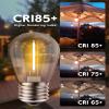 Minetom LED S14 Replacement Light Bulbs, 15 Pack Shatterproof Light Bulbs Equivalent to 11 W, E26 E27 Regular Medium Screw Base for Outdoor Home Light Fixtures and Decorative, 2700K, Warm White view 4