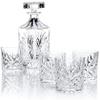 James Scott Liquor Decanter 5-Piece Irish-Cut Crystal Decanter & Whiskey Glasses Set - for Whiskey, Wine and Bourbon - Includes 24 oz. Decanter with Stopper and 4 x 11 oz. Glasses | Beautiful Gift Box view 2