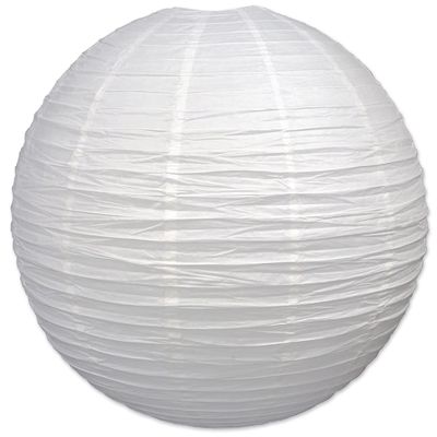 Beistle White Jumbo Paper Lantern Hanging Decoration for Weddings, Bridal Showers, Graduation Parties