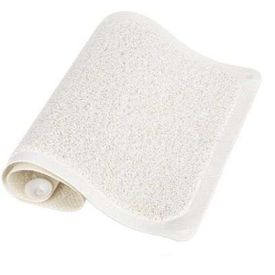 Huji Loofah Shower Mat - Non-Slip Bath Mat 10 Super Suction Cups for Bathroom - Great for The Elderly and Children