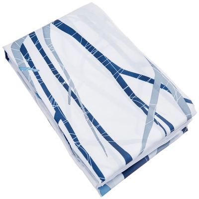 Forest Fabric Shower Curtain for Master, Guest, Kids', College Dorm Bathroom, 72" x 72", Blue and Gray