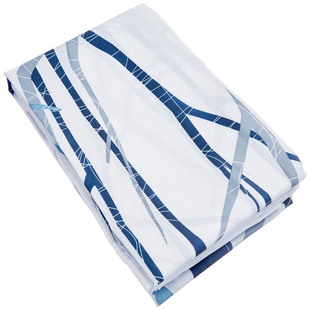 Forest Fabric Shower Curtain for Master, Guest, Kids', College Dorm Bathroom, 72" x 72", Blue and Gray