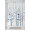 Forest Fabric Shower Curtain for Master, Guest, Kids', College Dorm Bathroom, 72" x 72", Blue and Gray view 2