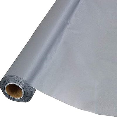 40" X 100 Ft Plastic Heavy Duty Banquet Roll Silver