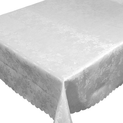 Home Beyond Jacquard Tablecloth - White (52" x 52" Square)