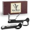 Houseables Wine Opener, Wine Key for Servers, Waiters Corkscrew, Travel Bottle Opener, Cork Screw, with Foil Cutter, Bartenders Tool, Professional, Restaurant, TSA Approved, Portable, Black, 5 1/4" view 1