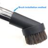 SCStyle 1.25 Inch Round Soft Mixed Horse Hair Vacuum Cleaner Dust Brush.1.25" Vacuum Attachment Replacement,Please Check Our Brush Size Picture and Installation Picture Before Purchase.1Pcs view 3