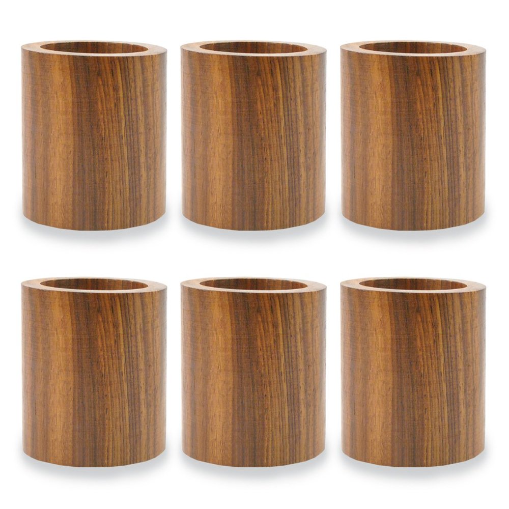 DII Basic Napkin Ring Collection, Decorative Rustic Farmhouse Style, Large Set, Wood Band, 6 Piece