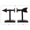 Creative Co-Op Bronze Arrow Shaped Cast Iron Bookends (Set of 2 Pieces) view 4