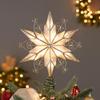 Kurt Adler 10-Light 6-Point Capiz Star Treetop with Scroll Design view 2