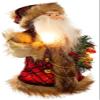 Kurt Adler 10-Light Burgundy and Brown Santa Treetop, 10-Inch view 1