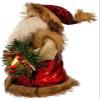 Kurt Adler 10-Light Burgundy and Brown Santa Treetop, 10-Inch view 2
