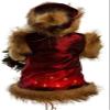 Kurt Adler 10-Light Burgundy and Brown Santa Treetop, 10-Inch view 3