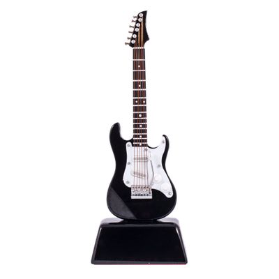 Broadway Gift Gibson Black Electric Guitar Music Instrument Miniature Replica on Stand,Multicolor - Size 6 in.