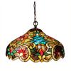Chloe Lighting Leslie Tiffany-Style Victorian 2 Light Ceiling Pendant Fixture 18" Shade view 1