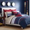 Nautica - Twin Duvet Cover Set, Cotton Reversible Bedding with Button Closure, Casual Home Decor (Bradford Navy/Khaki, Twin) view 1