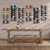 Sorbus Wall Mount Wine Rack  Holds 9 Bottles  Black Metal Wine Bottle Holder for Wall, Modern Wine Rack for Home Bar, Kitchen view 2