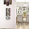 Sorbus Wall Mount Wine Rack  Holds 9 Bottles  Black Metal Wine Bottle Holder for Wall, Modern Wine Rack for Home Bar, Kitchen view 4