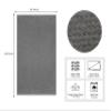 COTTON CRAFT Amazing Kitchen Towels - Set of 12 Terry Towel - 100% Cotton Euro Caf Waffle Weave Dish Towel Set - Soft Absorbent Quick Dry Low Lint Reusable Pantry Bar Cleaning Cloth -16x28 - Charcoal view 2