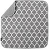 S&T INC. Dish Drying Mat, 16 x 18, Absorbent Microfiber Kitchen Counter Mat, Dish Drying Pad for Dishes, Utensils, Pots and Pans, Large, White Trellis view 1