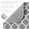 S&T INC. Dish Drying Mat, 16 x 18, Absorbent Microfiber Kitchen Counter Mat, Dish Drying Pad for Dishes, Utensils, Pots and Pans, Large, White Trellis view 3