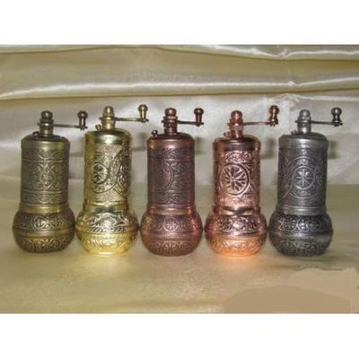 5x 4"turkish Black Pepper Salt and Spice Grinder Mill-mat & Shiny Colors Set