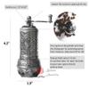 5x 4"turkish Black Pepper Salt and Spice Grinder Mill-mat & Shiny Colors Set view 2