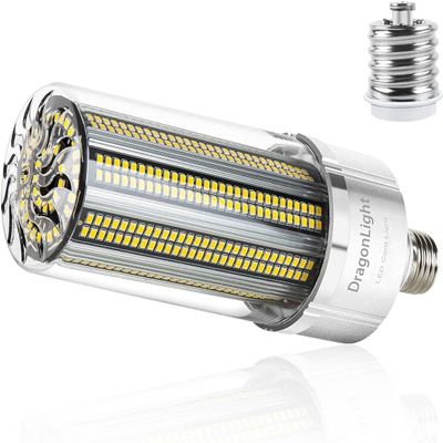 DragonLight 80W Commercial Grade Corn LED Light Bulb(600 Watt Equivalent) E26/E39 Large Mogul Base LED Lamp 5000K Daylight 9,600LM for High Bay Area Lightingea Lighting