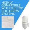 IMPRESA Cold Brew Filter Bags - Disposable Bags for Iced & Batch Coffee - Rip-Resistant Paper Coffee Filters - Compatible with Toddy Cold Brew Maker - 11.25" x 13", White, Pack of 30 view 2
