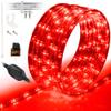 WYZworks 576LEDs 50ft LED Outside Rope Lights, Outdoor ETL Certified Waterproof Permanent 360 Degree Light Emitting, Flexible Tube, Connectable, Christmas Palm Tree Exterior Landscape, Red view 1