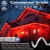 WYZworks 576LEDs 50ft LED Outside Rope Lights, Outdoor ETL Certified Waterproof Permanent 360 Degree Light Emitting, Flexible Tube, Connectable, Christmas Palm Tree Exterior Landscape, Red view 3