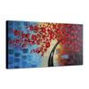 Wieco Art Abstract Floral Oil Paintings on Canvas Wall Art for Bedroom Bathroom Home Decorations Dazzling Beauty 3D Thick Layer Modern Large 100% Hand Painted Wrapped Pretty Red Flowers Artwork L view 1