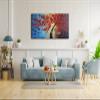Wieco Art Abstract Floral Oil Paintings on Canvas Wall Art for Bedroom Bathroom Home Decorations Dazzling Beauty 3D Thick Layer Modern Large 100% Hand Painted Wrapped Pretty Red Flowers Artwork L view 4