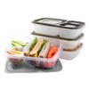 Bentgo Easyboxes - Original Stackable Lunch Boxes - Reusable 3-Compartment Food Containers for Kids and Adults - Bento Lunch Box for Meal Prep, School, & Work - BPA Free, Set of 4 (Earth Tones) view 1