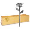 Forever Rose Real Rose Dipped in Platinum, Handcrafted Preserved Rose in Luxury Gold Gift Box, Romantic Gift for Her, Elegant Keepsake for Anniversary, Valentine's Day or Birthday. view 1