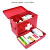 Funly mee Vintage First aid Box for Home, Medicine Tin, Red Metal Medicine Storage Box (Large 12.6 8.37.7 inches) view 2