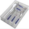 YBM Home Stainless Steel Silverware Tray Organizer for Kitchen Utensils, In-Drawer Cutlery Tray Mesh Utensil Drawer Organizer with 6 Compartments for Kitchen and Office view 1