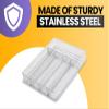 YBM Home Stainless Steel Silverware Tray Organizer for Kitchen Utensils, In-Drawer Cutlery Tray Mesh Utensil Drawer Organizer with 6 Compartments for Kitchen and Office view 4