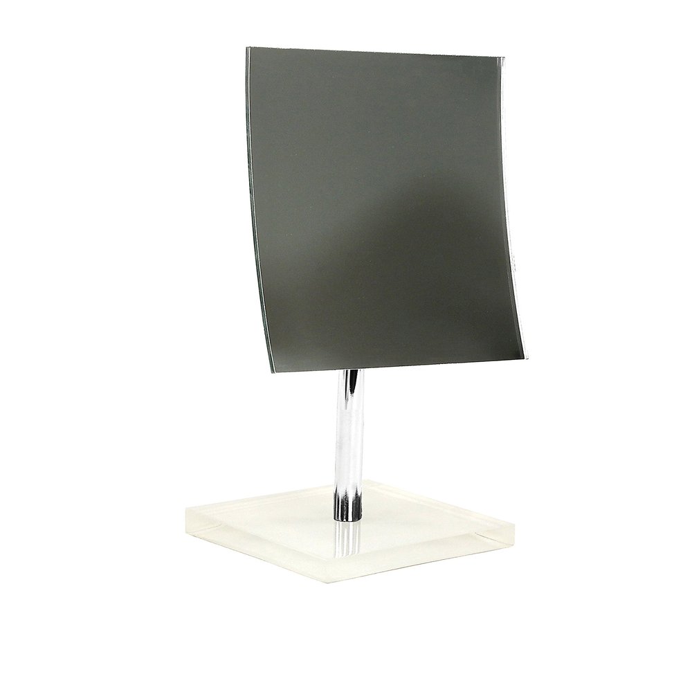 Gedy Rainbow Square Magnifying Mirror, White