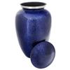 Cobalt Mist Cremation Urn for Ashes, Aluminum, Blue Urn, Adult Sized Cremation Urn, 10.5 Inches High view 2