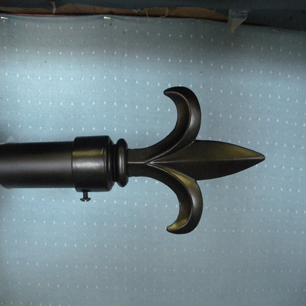 Black Spear Finials for 1" Drapery Iron Hardware - Sold as a Pair