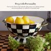 MACKENZIE-CHILDS Enamel Colander, Decorative Kitchen Strainer, Large, Black-and-White Courtly Check view 2