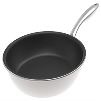 KUHN RIKON Swiss Multiply Bratpfanne / Pfanne beschichtet mit Antihaftbeschichtung aus Edelstahl und Aluminium, 24 cm, fr alle Herdarten inkl. Induktion, backofenfest bis 250 Grad
