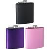 Hip Flask Holding 6 oz - Top Shelf Pearlized Pink Pocket Size - Stainless Steel, Heavy Gauge, Rustproof, Screw-On Cap - Gift Box view 1