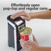Hamilton Beach Smooth Touch Electric Automatic Can Opener with Easy Push Down Lever, Eliminates Sharp Edges, Opens All Standard-Size and Pop-Top Cans, Extra Tall, Black and Chrome (76606AG) view 3